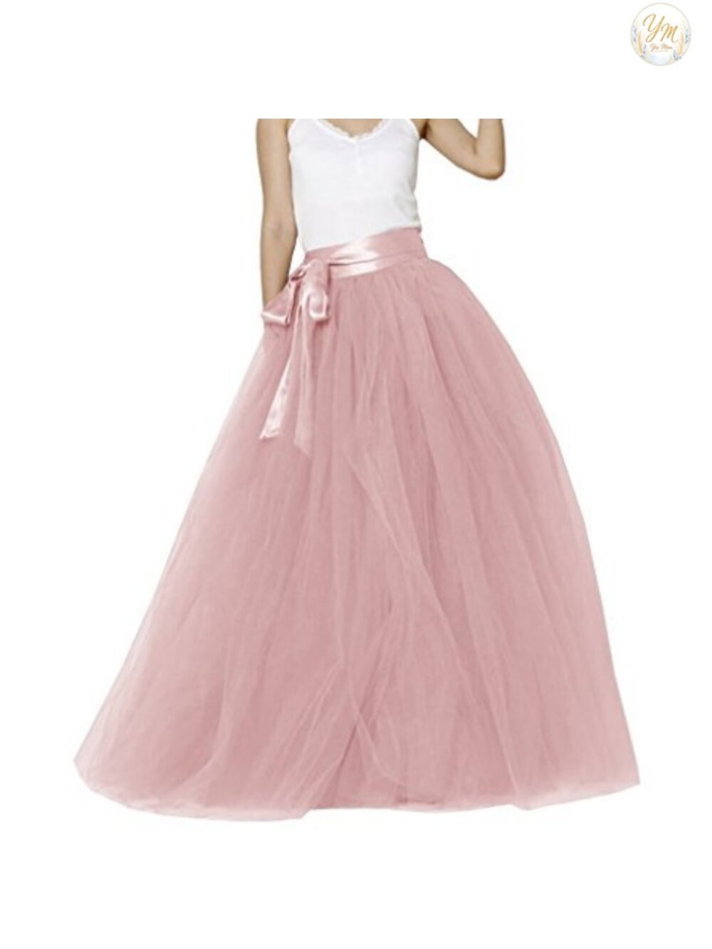 Tutu Skirt Floor Length 5 Layer Tulle High Rise Party Evening Dress